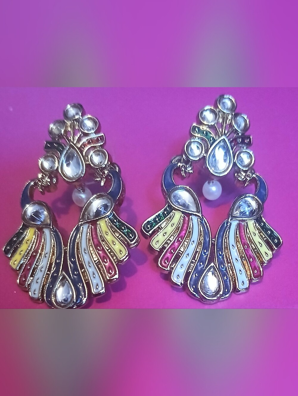 Classic Multicolor Peacock Drop Earrings - Women Jewelry